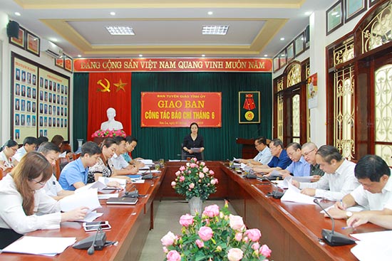 Ban Tuyên giáo tỉnh ủy: Giao ban công tác báo chí tháng 6