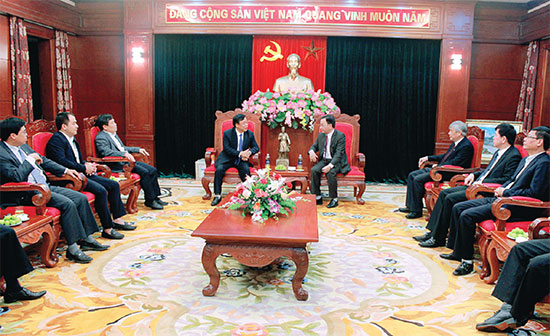 Đoàn công tác tỉnh Hà Nam thăm và làm việc tại tỉnh ta