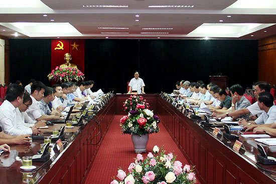 Các đồng chí lãnh đạo tỉnh Sơn La làm việc với Công ty cổ phần Tập đoàn FLC