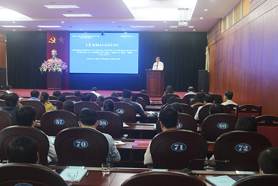 Khai giảng lớp bồi dưỡng cán bộ dự nguồn lãnh đạo, quản lý tỉnh Sơn La