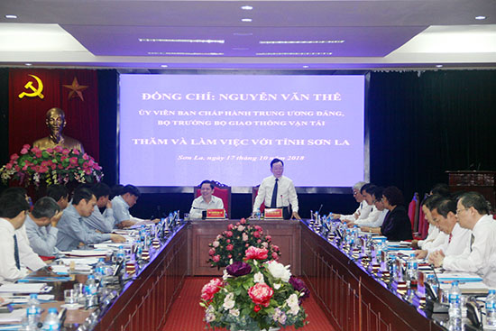 Đồng chí Bộ trưởng Bộ Giao thông Vận tải thăm và làm việc tại tỉnh Sơn La