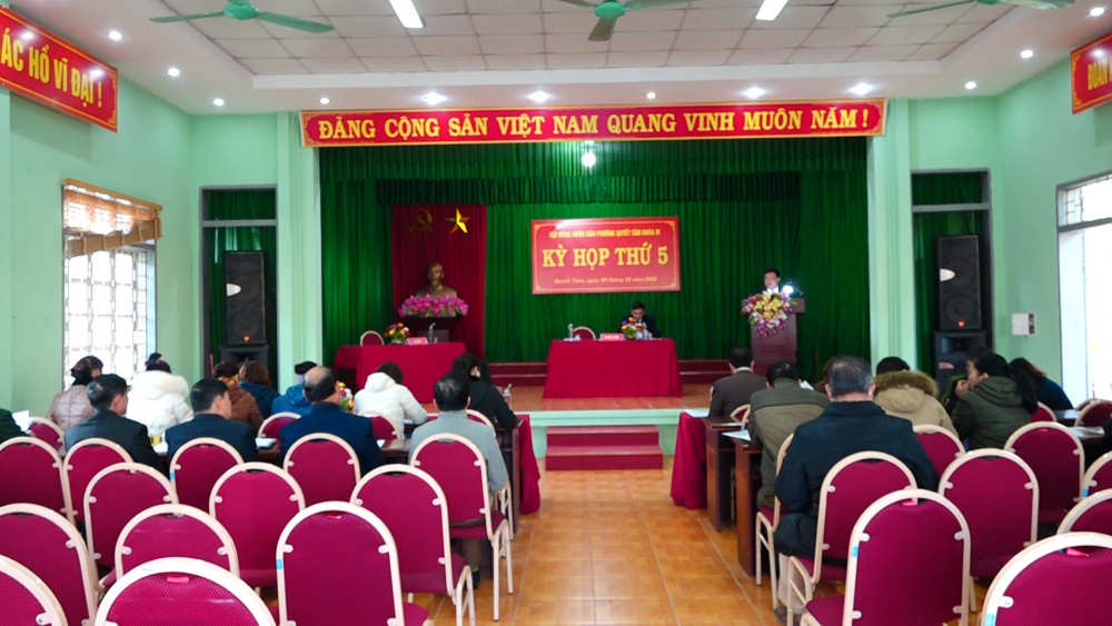 Kỳ họp thứ 5 HĐND phường Quyết Tâm khoá VI