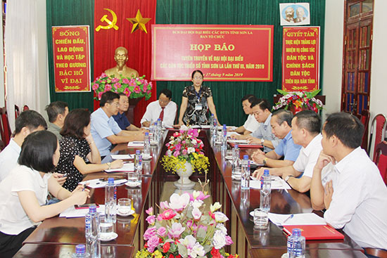 Họp báo tuyên truyền Đại hội đại biểu các dân tộc thiểu số tỉnh Sơn La, lần thứ III, năm 2019