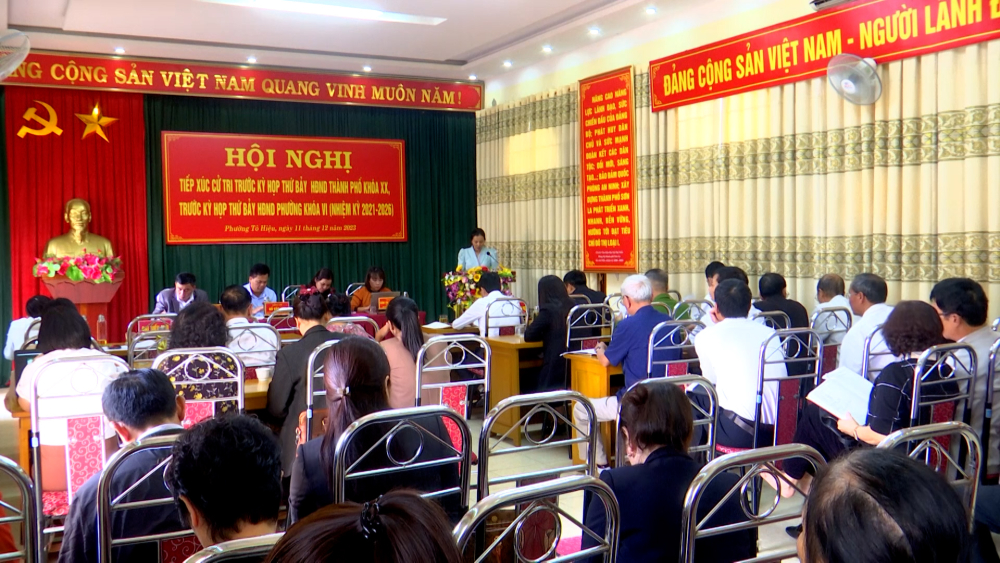 Hội nghị tiếp xúc cử tri trước Kỳ họp thứ Bảy HĐND thành phố khoá XX tại phường Tô Hiệu