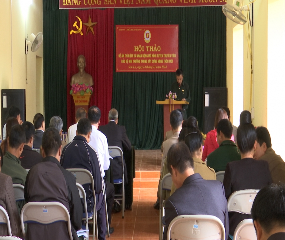 Hội Cựu chiến binh tỉnh: Hội thảo thực hiện Đề án thí điểm và nhân rộng mô hình tuyên truyền viên bảo vệ môi trường trong xây dựng nông thôn mới tại xã Hua La
