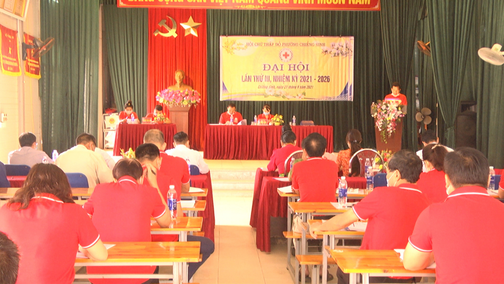 Đại hội đại biểu Hội Chữ thập đỏ phường Chiềng Sinh lần thứ III, nhiệm kỳ 2021-2026.