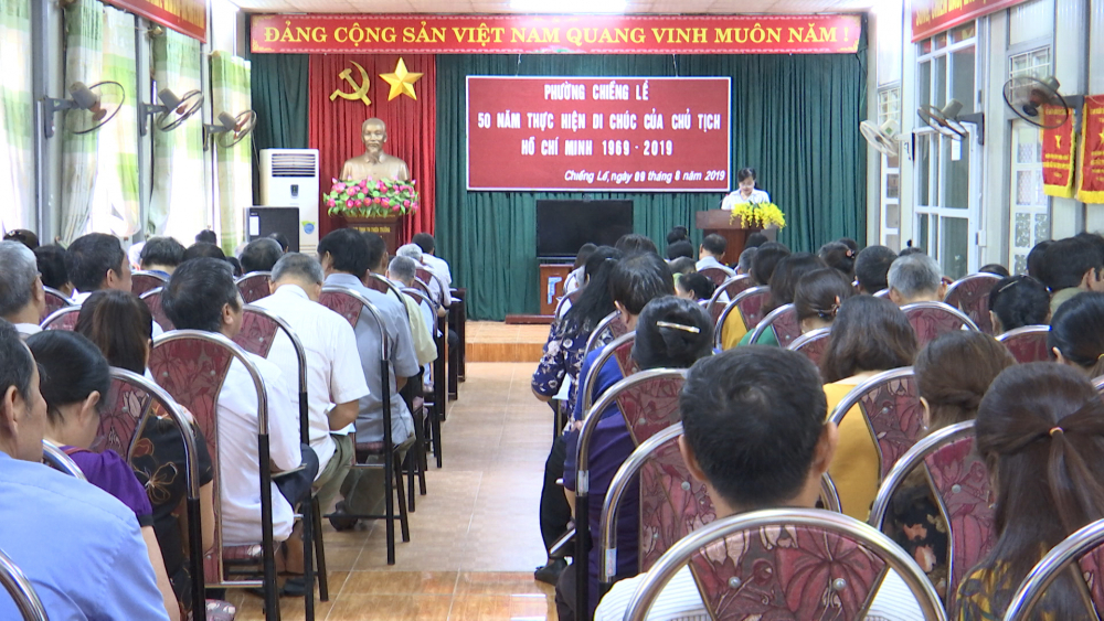 Đảng ủy P. Chiềng Lề đã tổ chức hội nghị Tuyên truyền, các hoạt động kỷ niệm 50 năm thực hiện Di chúc của Chủ tịch Hồ Chí Minh.