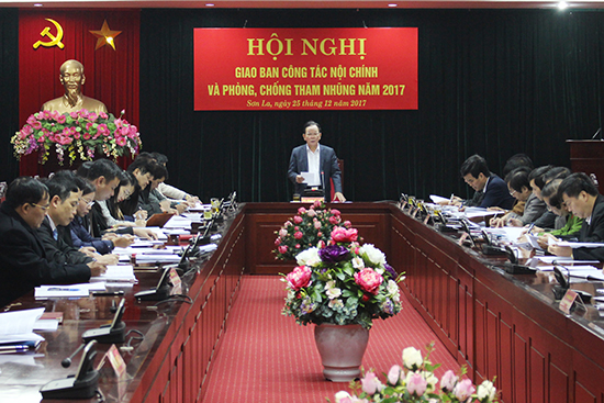 Giao ban công tác nội chính và phòng, chống tham nhũng năm 2017