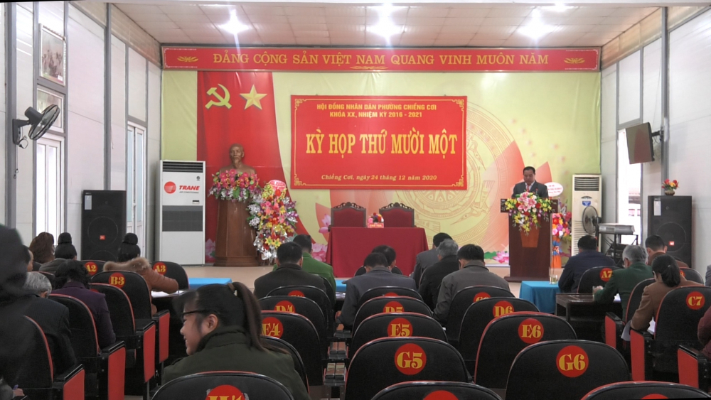 Kỳ họp thứ 11 HĐND phường Chiềng Cơi khoá XX, nhiệm kỳ 2016-2021